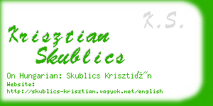 krisztian skublics business card